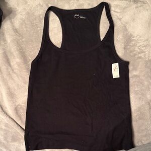 Aerie Ribbed Black Women's Tank Top